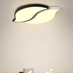 Contemporary Creative Leaves Stitching Acrylic Iron Lampshade LED Flush Mount Ceiling Light For Bedroom