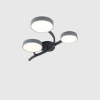 Contemporary Scandinavian Dome Tree Branch Acrylic Iron LED Semi-flush Mount Ceiling Light for Living Room