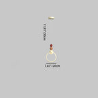 Contemporary Nordic Dome Round Circle Beads Aluminum Iron Lampshade LED Pendant Light For Bedroom