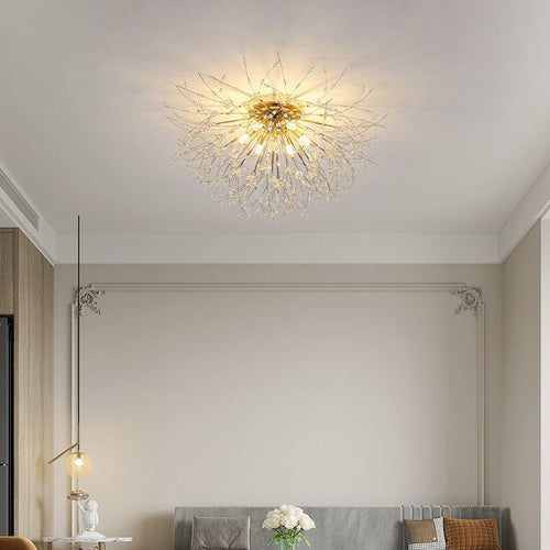 Modern Luxury Dandelion Shape Aluminum Iron 4/5/6/8 - Light Flush Mount Ceiling Light For Living Room