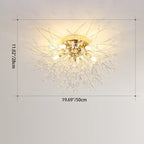 Modern Luxury Dandelion Shape Aluminum Iron 4/5/6/8 - Light Flush Mount Ceiling Light For Living Room