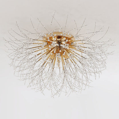 Modern Luxury Dandelion Shape Aluminum Iron 4/5/6/8 - Light Flush Mount Ceiling Light For Living Room
