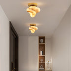 Contemporary Creative Dome Cartoon Starfish Hardware Glass 1 - Light Semi-Flush Mount Ceiling Light For Hallways