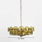 Traditional French Dome Round Circle Iron Glass 8/10 - Light Chandelier for Living Room Lumendat