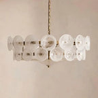 Traditional French Dome Round Circle Iron Glass 8/10 - Light Chandelier for Living Room Lumendat
