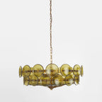 Traditional French Dome Round Circle Iron Glass 8/10 - Light Chandelier for Living Room Lumendat