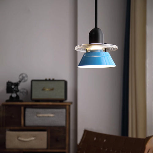 Contemporary Nordic Macarons UFO Shape Acrylic Iron 1 - Light Pendant Light For Bedroom