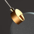 Modern Luxury Dome Round Crystal Lampshade Hardware LED Pendant Light For Bedroom