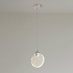 Modern Luxury Dome Round Crystal Lampshade Hardware LED Pendant Light For Bedroom