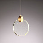 Modern Luxury Dome Round Crystal Lampshade Hardware LED Pendant Light For Bedroom