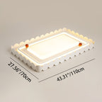 Contemporary Nordic Cream Round Square Rectangle Iron Acrylic LED Flush Mount Ceiling Light For Bedroom