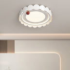 Contemporary Nordic Cream Round Square Rectangle Iron Acrylic LED Flush Mount Ceiling Light For Bedroom
