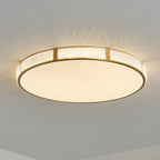 Contemporary Scandinavian Round Copper Acrylic LED Flush Mount Ceiling Light For Bedroom
