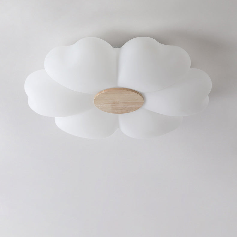 Contemporary Nordic Flower Iron Acrylic LED Flush Mount Ceiling Light For Bedroom