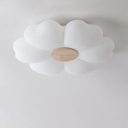 Contemporary Nordic Flower Iron Acrylic LED Flush Mount Ceiling Light For Bedroom
