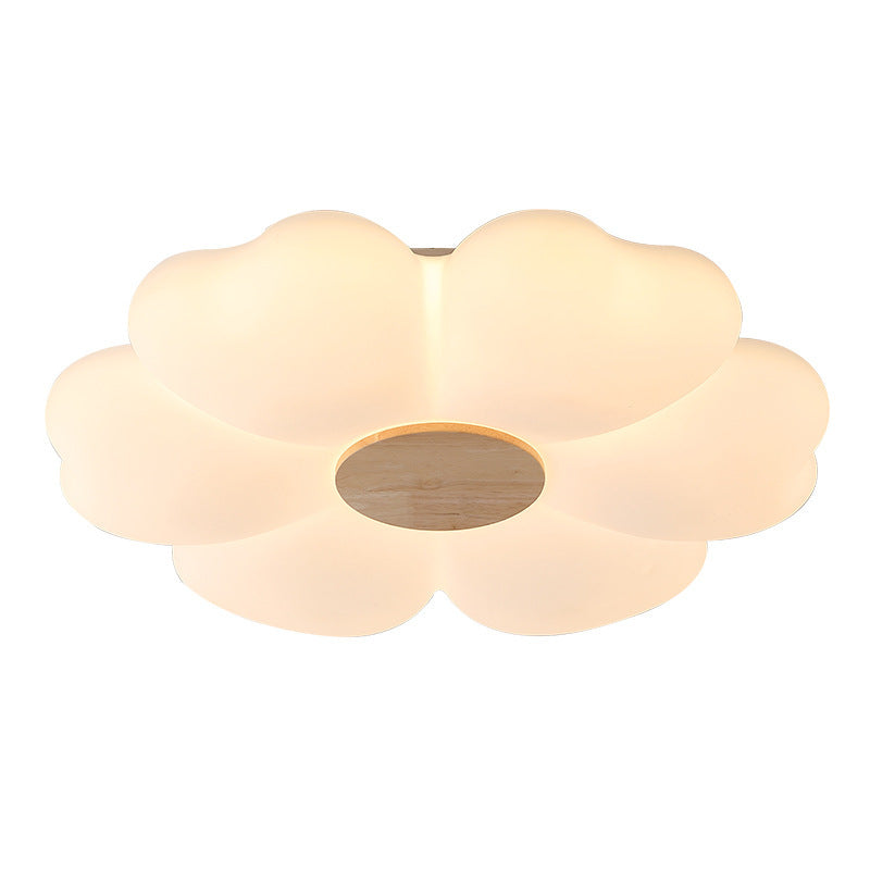 Contemporary Nordic Flower Iron Acrylic LED Flush Mount Ceiling Light For Bedroom