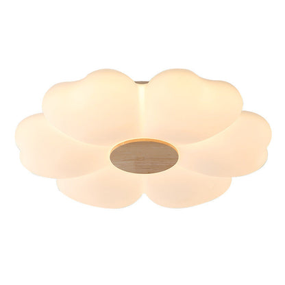 Contemporary Nordic Flower Iron Acrylic LED Flush Mount Ceiling Light For Bedroom
