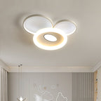 Contemporary Creative Round Circle Mickey Iron Acrylic LED Flush Mount Ceiling Light For Bedroom