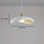 Contemporary Nordic Irregular Corrugated Shape Resin Hardware 1 - Light Pendant Light For Dining Room