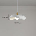 Contemporary Nordic Irregular Corrugated Shape Resin Hardware 1 - Light Pendant Light For Dining Room