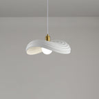 Contemporary Nordic Irregular Corrugated Shape Resin Hardware 1 - Light Pendant Light For Dining Room
