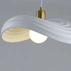 Contemporary Nordic Irregular Corrugated Shape Resin Hardware 1 - Light Pendant Light For Dining Room