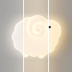 Contemporary Creative Sheep Roto-molding Iron LED Flush Mount Ceiling Light For Bedroom