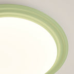 Contemporary Nordic Cream Pumpkin Disc Iron Roto-molding LED Flush Mount Ceiling Light For Hallways