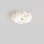Contemporary Nordic Flower Iron PE LED Flush Mount Ceiling Light For Bedroom