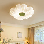 Contemporary Nordic Flower Iron PE LED Flush Mount Ceiling Light For Bedroom