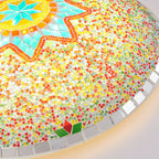 Traditional Tiffany Semicircle Hardware Glass 2/3/4 - Light Flush Mount Ceiling Light For Living Room Lumendat
