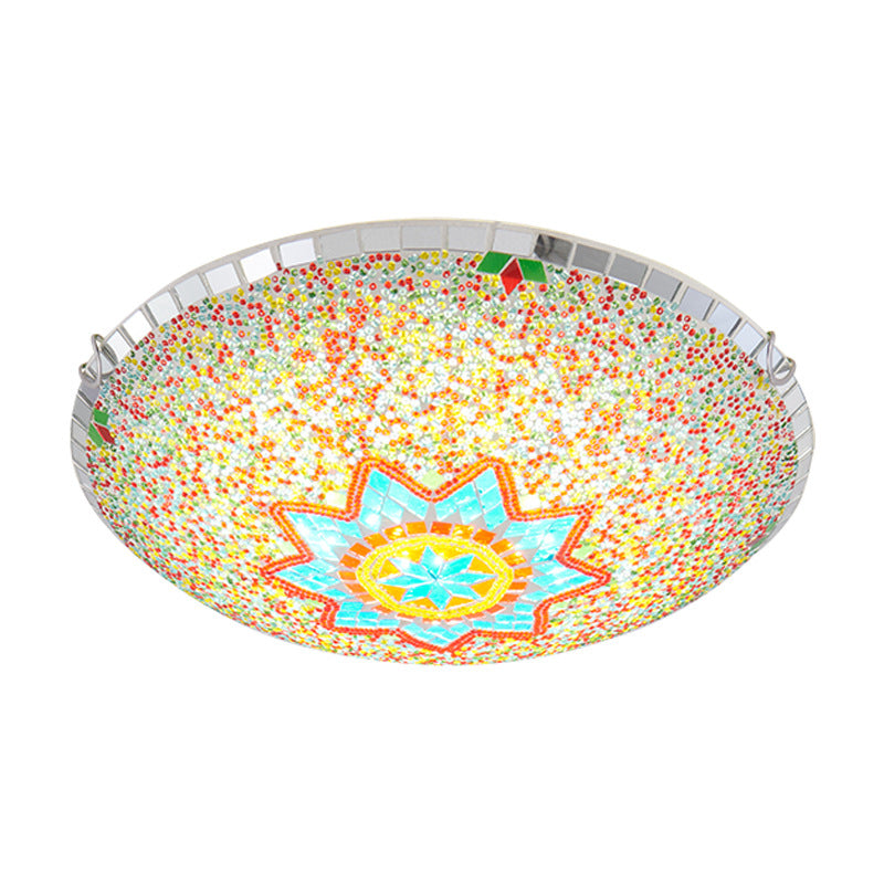Traditional Tiffany Semicircle Hardware Glass 2/3/4 - Light Flush Mount Ceiling Light For Living Room Lumendat