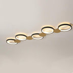 Contemporary Scandinavian Round Ring Iron Acrylic LED Semi-flush Mount Ceiling Light for Living Room