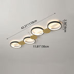 Contemporary Scandinavian Round Ring Iron Acrylic LED Semi-flush Mount Ceiling Light for Living Room