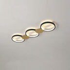 Contemporary Scandinavian Round Ring Iron Acrylic LED Semi-flush Mount Ceiling Light for Living Room
