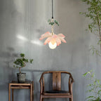 Traditional Chinese Lotus Orb Iron Resin Ceramics 1/3/5 - Light Chandelier for Dining Room BulbSquare