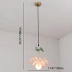 Traditional Chinese Lotus Orb Iron Resin Ceramics 1/3/5 - Light Chandelier for Dining Room BulbSquare