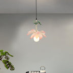 Traditional Chinese Lotus Orb Iron Resin Ceramics 1/3/5 - Light Chandelier for Dining Room BulbSquare