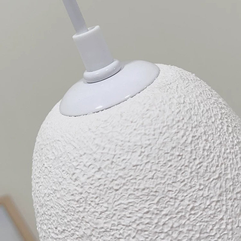 Contemporary Scandinavian Semicircular Water Drop Full Polystyrene 1 - Light Pendant Light For Dining Room