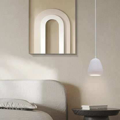 Contemporary Scandinavian Semicircular Water Drop Full Polystyrene 1 - Light Pendant Light For Dining Room