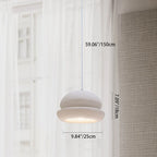 Contemporary Scandinavian Semicircular Water Drop Full Polystyrene 1 - Light Pendant Light For Dining Room