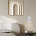Contemporary Scandinavian Semicircular Water Drop Full Polystyrene 1 - Light Pendant Light For Dining Room