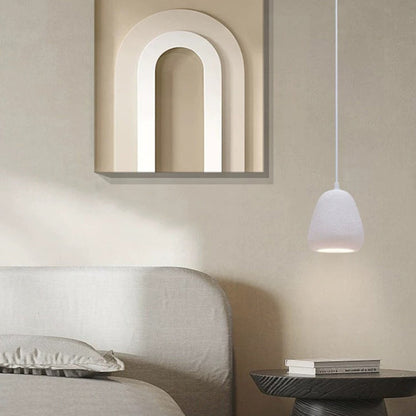 Contemporary Scandinavian Semicircular Water Drop Full Polystyrene 1 - Light Pendant Light For Dining Room