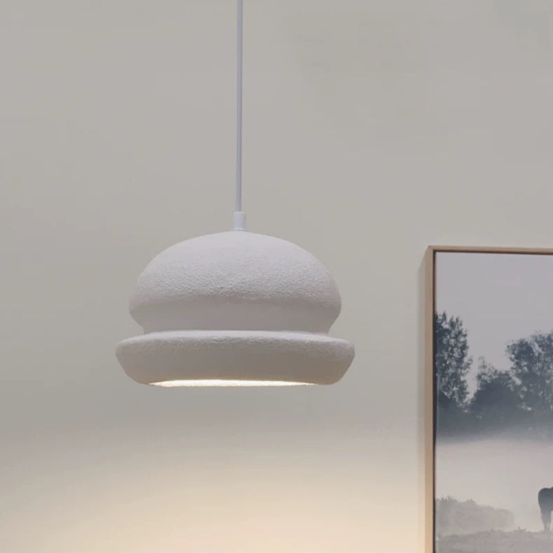 Contemporary Scandinavian Semicircular Water Drop Full Polystyrene 1 - Light Pendant Light For Dining Room