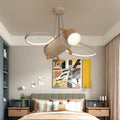 Lumendat Contemporary Creative Flying Deer Round Wings Kids Iron Wood Aluminum LED Chandelier For Bedroom Lumendat