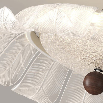 Traditional French Round Petal Iron Glass Acrylic LED Flush Mount Ceiling Light For Bedroom