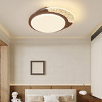 Contemporary Retro Round Square Rectangle Iron Roto-molding LED Flush Mount Ceiling Light For Bedroom