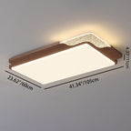 Contemporary Retro Round Square Rectangle Iron Roto-molding LED Flush Mount Ceiling Light For Bedroom