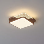 Contemporary Retro Round Square Rectangle Iron Roto-molding LED Flush Mount Ceiling Light For Bedroom