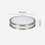 Contemporary Nordic Round Stainless Steel Acrylic Lampshade LED Flush Mount Ceiling Light For Living Room